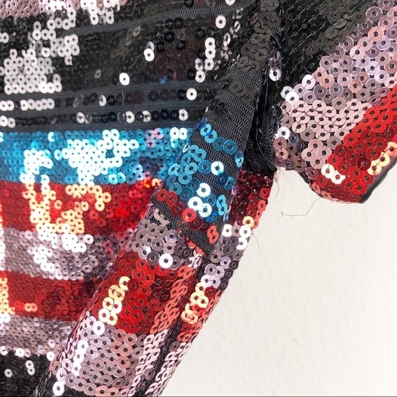 Lovers & Friends Sequin Striped Mini Dress Size XS - Picture 5 of 7